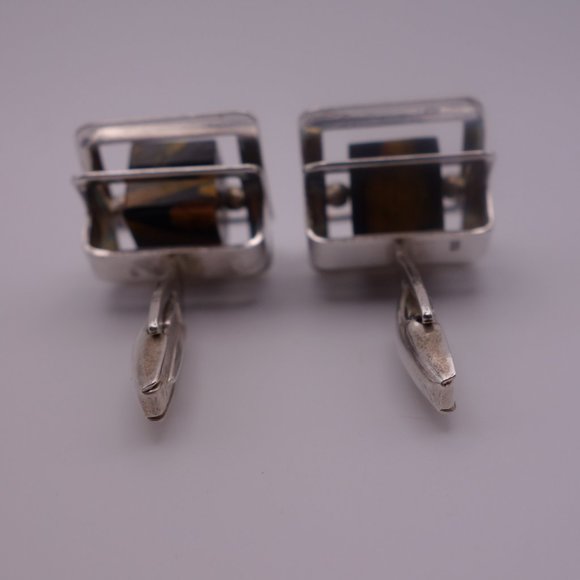 Sno of Sweden 925 Silver Cuff Links - Picture 4 of 16
